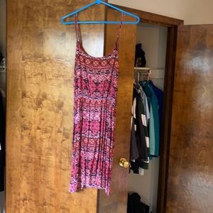 Maroon Design Mini Dress